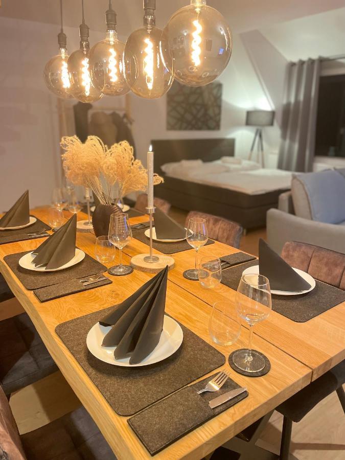 Amao-Green I 90Qm I Penthouse Maisonette Mit Rooftop I City Center I King-Size Betten Lahr  Luaran gambar