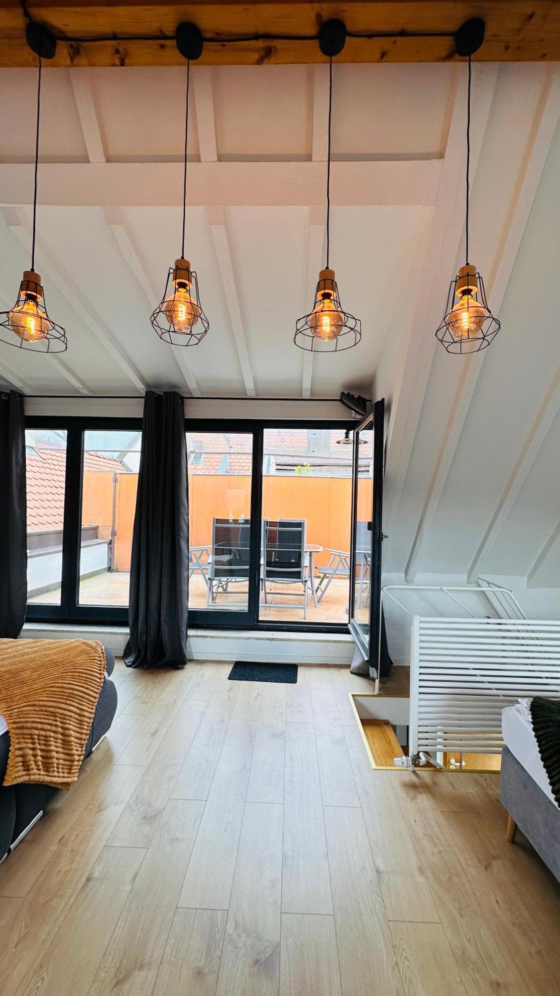 Amao-Green I 90Qm I Penthouse Maisonette Mit Rooftop I City Center I King-Size Betten Lahr  Luaran gambar