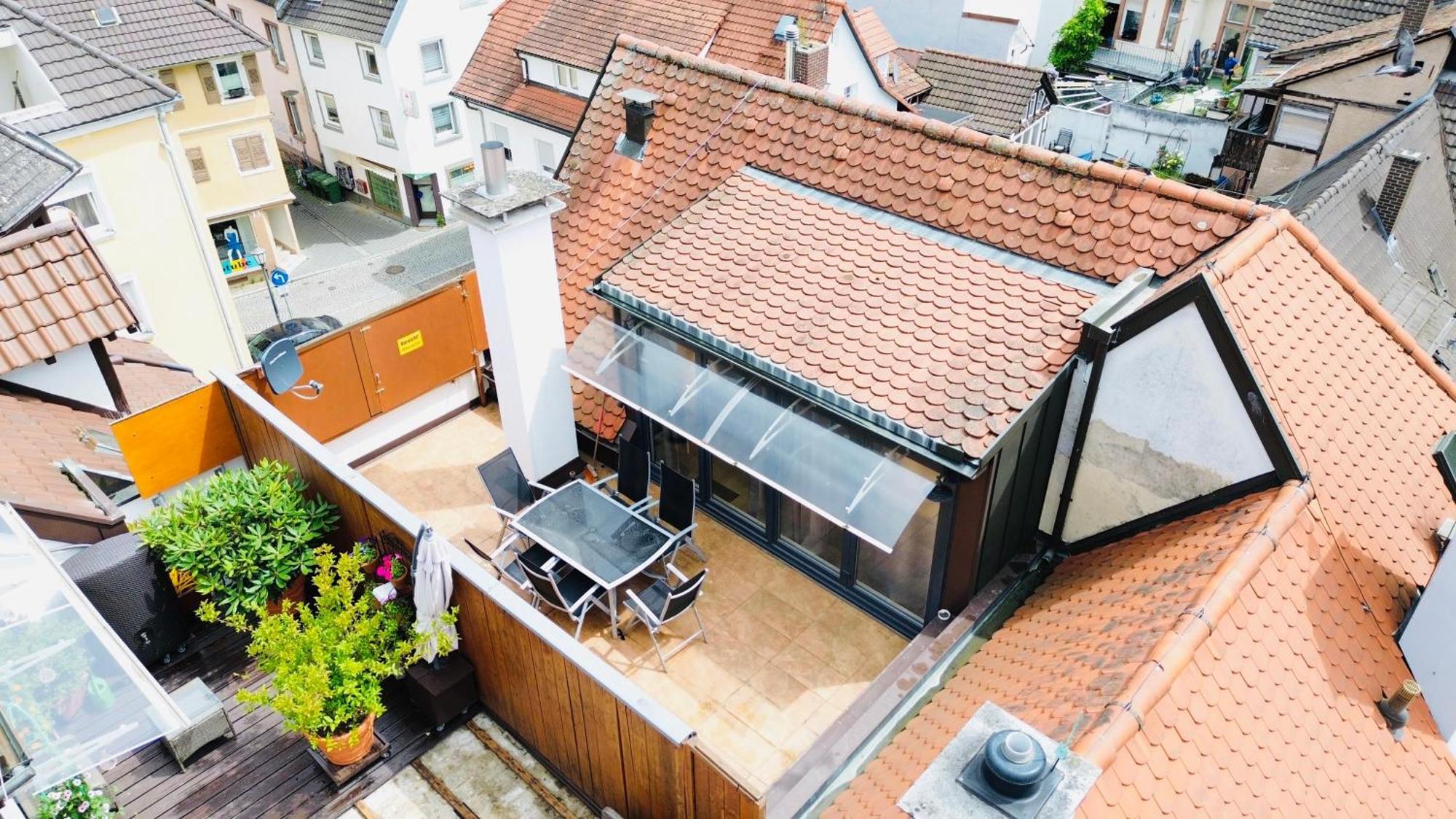 Amao-Green I 90Qm I Penthouse Maisonette Mit Rooftop I City Center I King-Size Betten Lahr  Luaran gambar